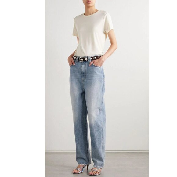 Khaite Martin High Rise Straight Relaxed Jeans Size 27 NWT - Picture 1 of 14
